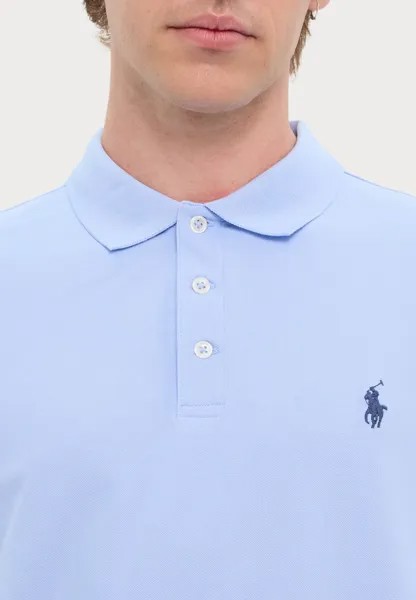 Рубашка поло CUSTOM FIT STRETCH MESH POLO SHIRT Ralph Lauren, светло-голубой