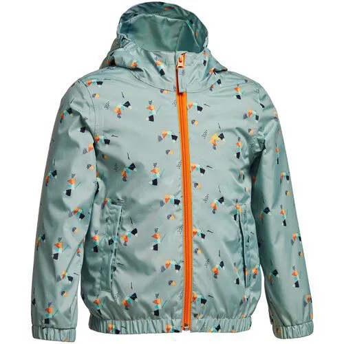 Куртка непромокаемая походная для детей 2-6 лет зеленая MH500 KID QUECHUA Х Decathlon Синий 96-102CM 3-4A