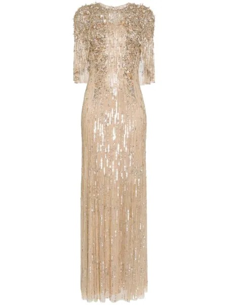 Jenny Packham платье Astra с кристаллами, золотистый
