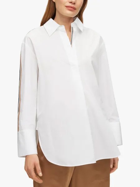 Рубашка с рукавами в полоску Bicona HUGO BOSS, белый