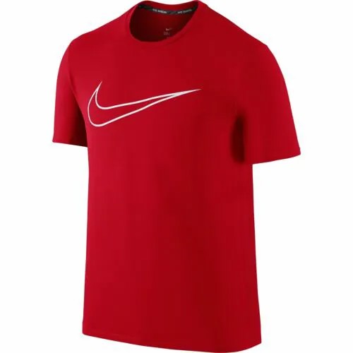 Мужская футболка для бега Nike Graphic Counter красно-белая