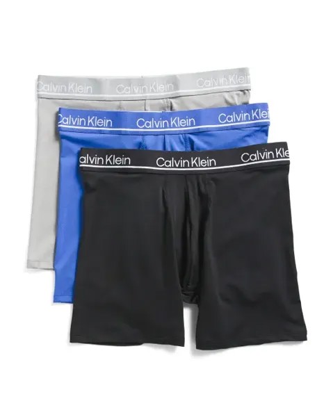 Трусы-боксеры из микрофибры Plus, 3 шт Calvin Klein, серый