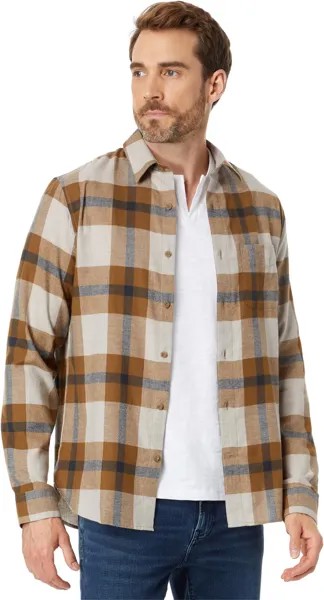 Рубашка Vince Yorkshire Plaid Long Sleeve, цвет Slate Brown/Nightshade