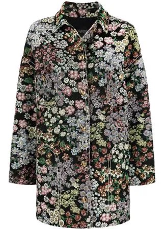 Giambattista Valli однобортное пальто с цветочным принтом