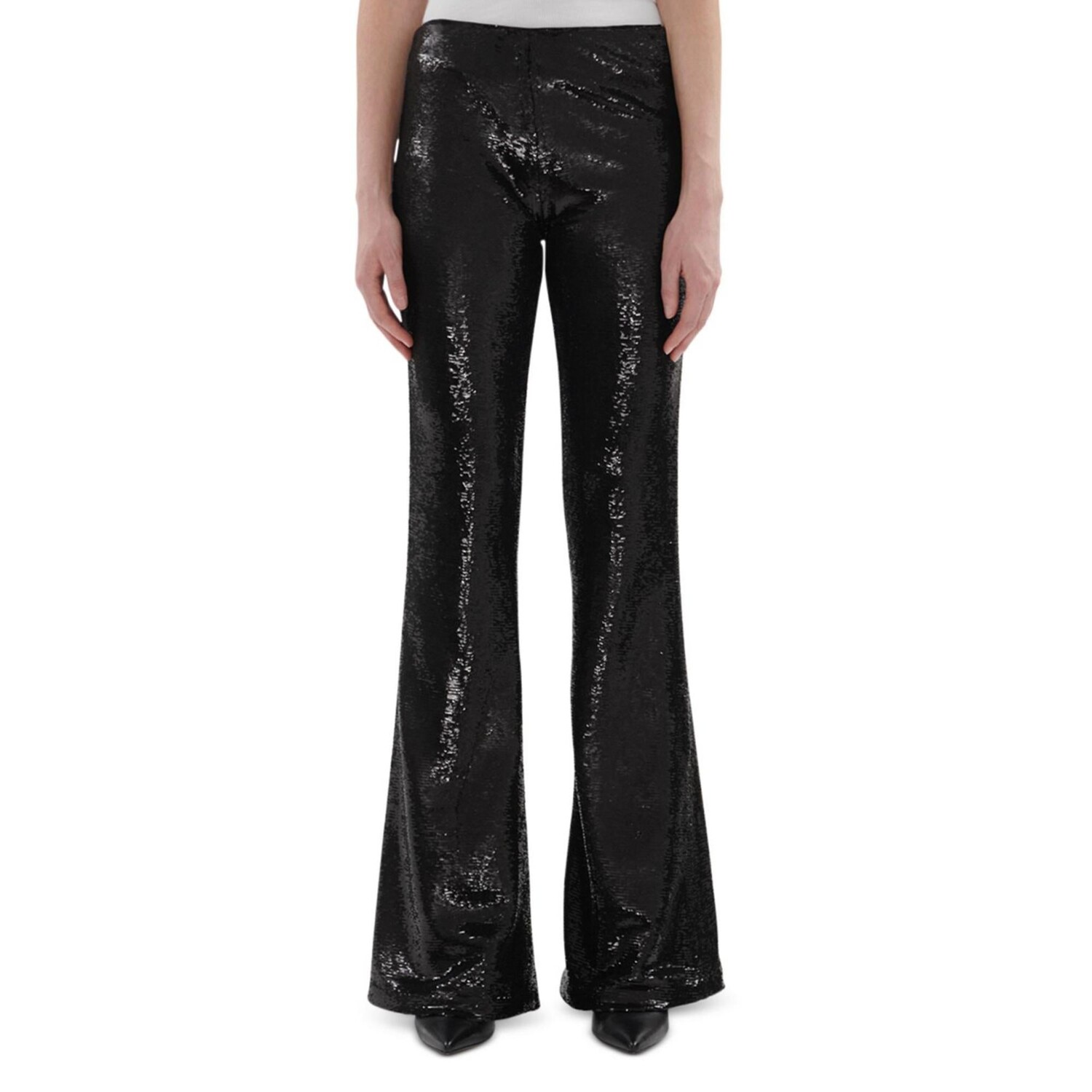 Женские модные расклешенные брюки Charlin с пайетками IRO, цвет Black Sequins