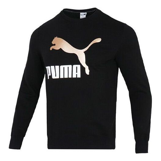 Толстовка PUMA Bronzing Logo Sports Round Neck Pullover Black, черный
