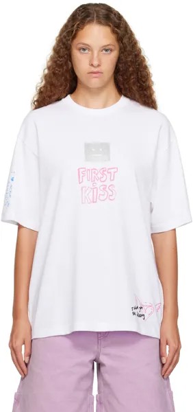 Белая футболка First Kiss Optic Acne Studios