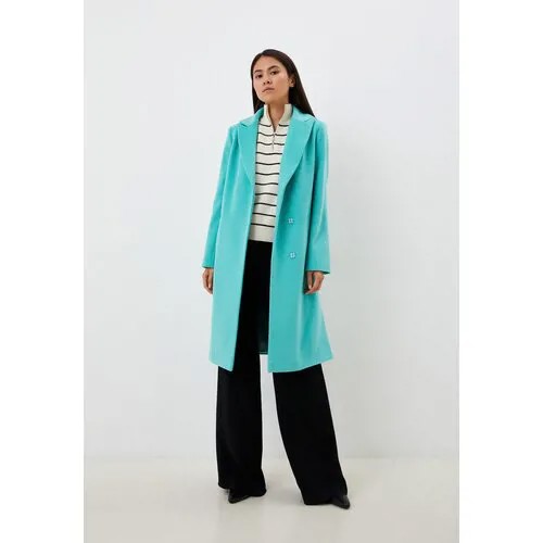 Пальто-пиджак  Azellricca демисезонное, шерсть, силуэт прямой, удлиненное, размер 48/170, зеленый