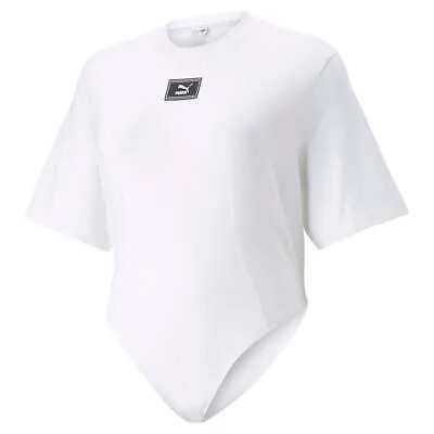 Женское боди с круглым вырезом и короткими рукавами Puma Dare To, белое 53562102