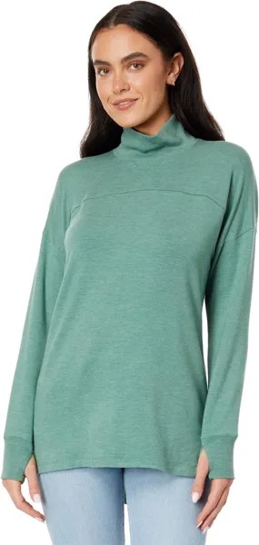 Пуловер SoftFlex с воротником-стойкой L.L.Bean, цвет Sea Green Heather