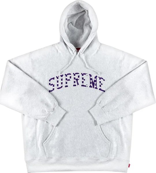 Толстовка Supreme Hearts Arc Hooded Sweatshirt 'Ash Grey', серый