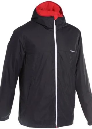 Куртка лыжная мужская черная 100, размер: S, цвет: Черный/Рубиновый WEDZE Х Декатлон