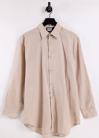 Светло-бежевая oversized-рубашка от комплекта Reclaimed Vintage Inspired-Светло-бежевый цвет