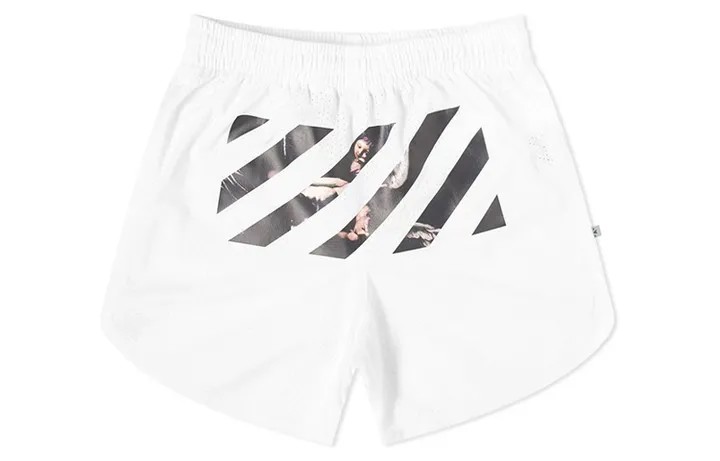 Сетчатые шорты Caravaggio Arrows Off-White