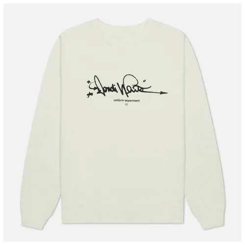 Мужская толстовка uniform experiment x Dondi White Signature Crew Neck белый , Размер XL