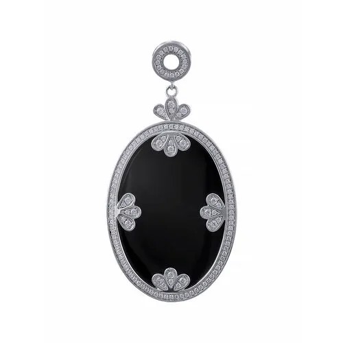 Подвеска ELEMENT47, серебро, 925 проба, оникс синтетический