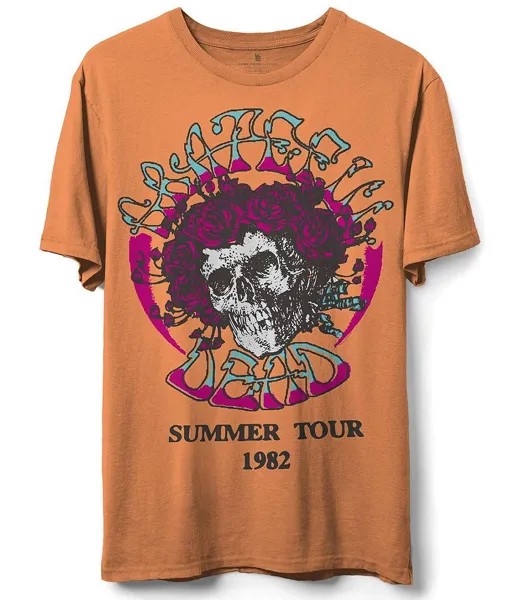 Футболка с короткими рукавами и рисунком Junk Food Grateful Dead Skull, оранжевый