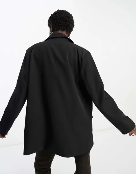 Черный пиджак оверсайз для папы Heartbreak