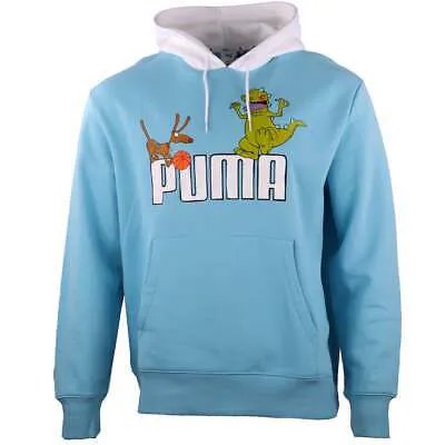 Puma Graphic Pullover Hoodie X Rugrats Mens Blue Coats Jackets Верхняя одежда 532412-