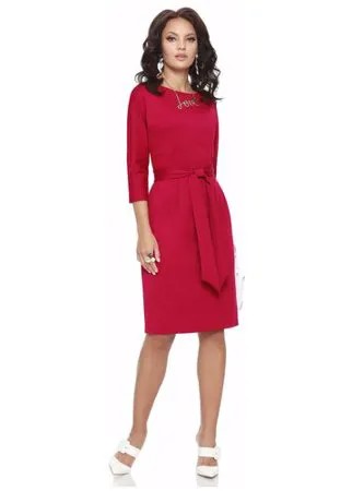 Платье DStrend, в классическом стиле, полуприлегающее, макси, размер 48, красный