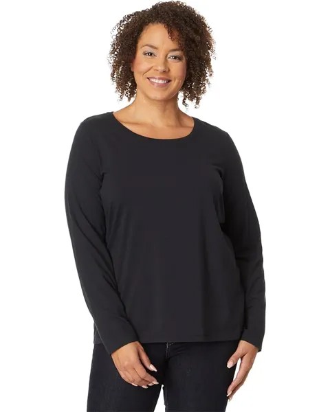 Футболка L.L.Bean Plus Size Soft Stretch Supima, цвет Dark Black