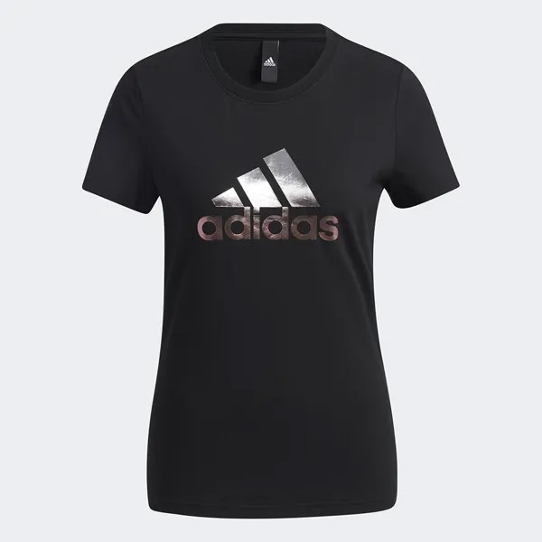 Футболка Adidas Women's Short Sleeve, черный/серебристый