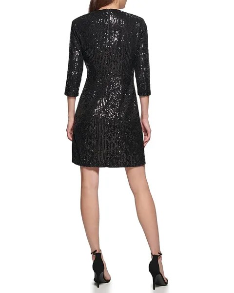 Платье DKNY Long Sleeve Novelty Blazer Dress, черный