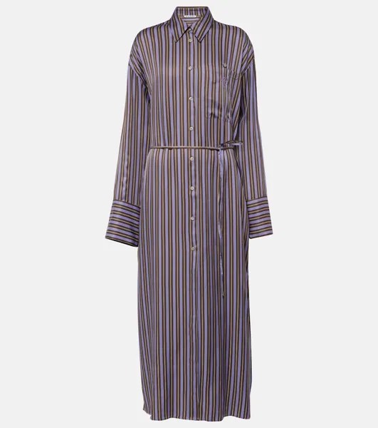 Платье-Рубашка Delestina в полоску Acne Studios, фиолетовый