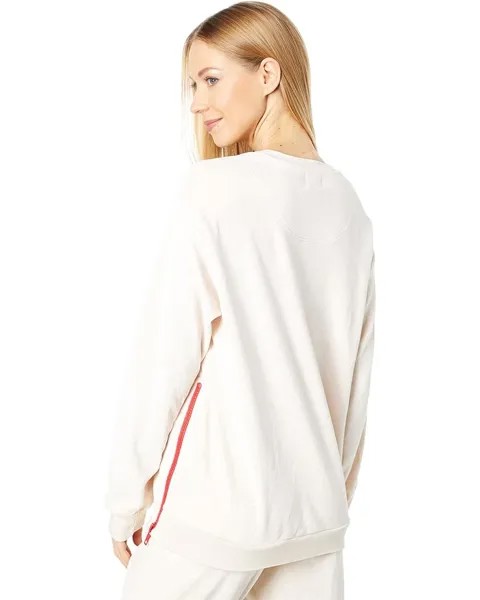 Толстовка SUNDRY Side Zip Velour Sweatshirt, цвет Macadamia