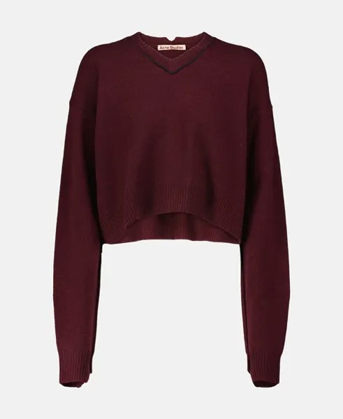 Кашемировый пуловер Acne Studios, бордовый