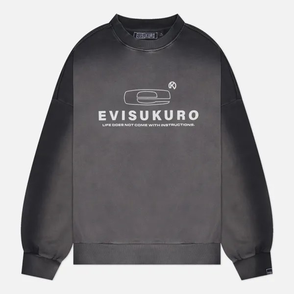 Мужская толстовка Evisu Evisukuro Garment Dyed чёрный, Размер XL