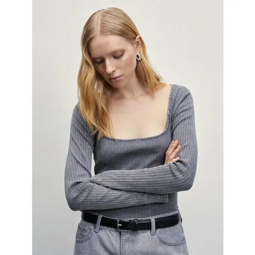 Лонгслив Zarina, размер M (RU 46)/170, , серый