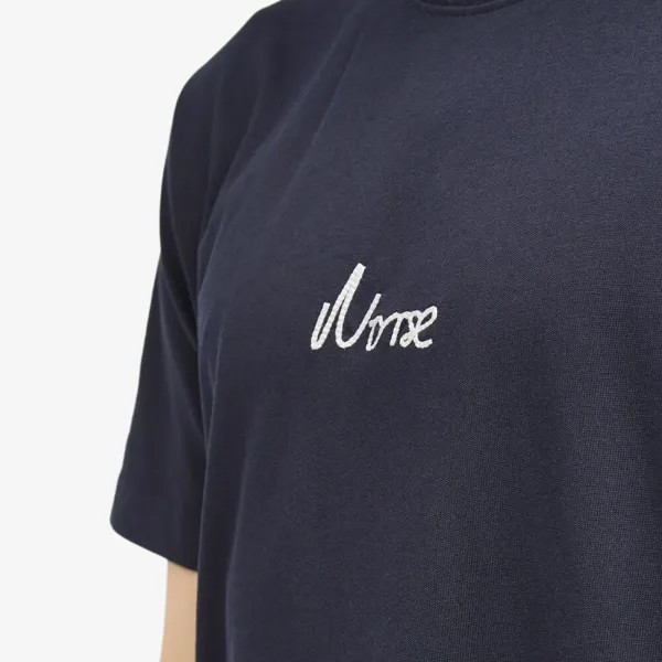 Norse Projects Футболка с логотипом Johnes Chain Stitch, синий