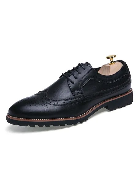 Milanoo Men's Wingtip Oxfords Dress Shoes