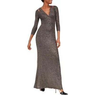 Calvin Klein Женское черное блестящее вечернее платье с вырезами 12 BHFO 5026