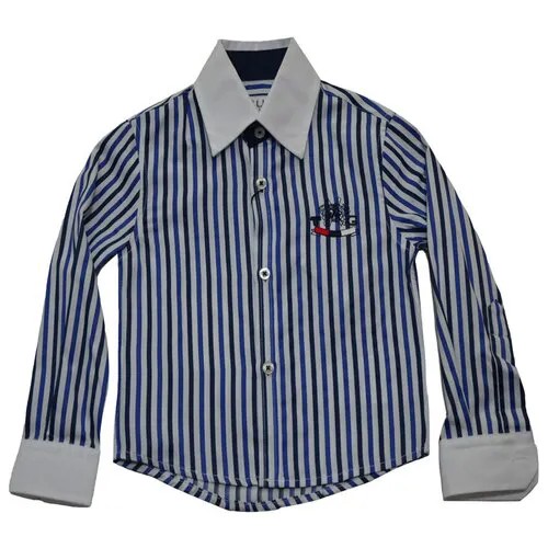 Школьная рубашка TUGI, размер 158, белый, синий