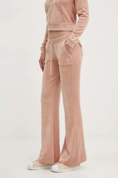 Велюровые спортивные брюки CAISA Juicy Couture, бежевый