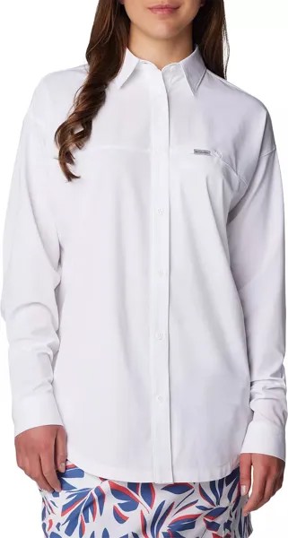Женская многослойная рубашка Columbia Boundless Trek с длинными рукавами, белый