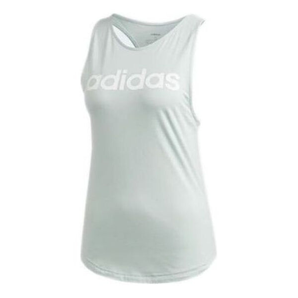 Топ Essentials линейная майка Adidas, зеленый