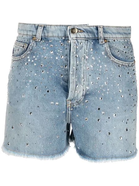 Alexandre Vauthier gem-embellished denim shorts