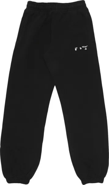 Спортивные брюки Off-White Diag Logo Shorten Sweatpants 'Black/White', черный