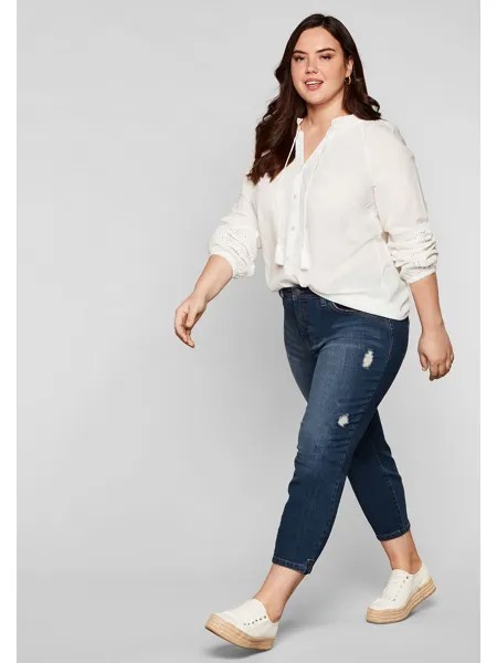 Джинсы sheego 7/8, цвет blue Denim