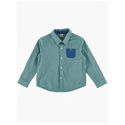 Рубашка для мальчиков Mini Maxi, модель 3990, цвет бирюзовый, размер 116