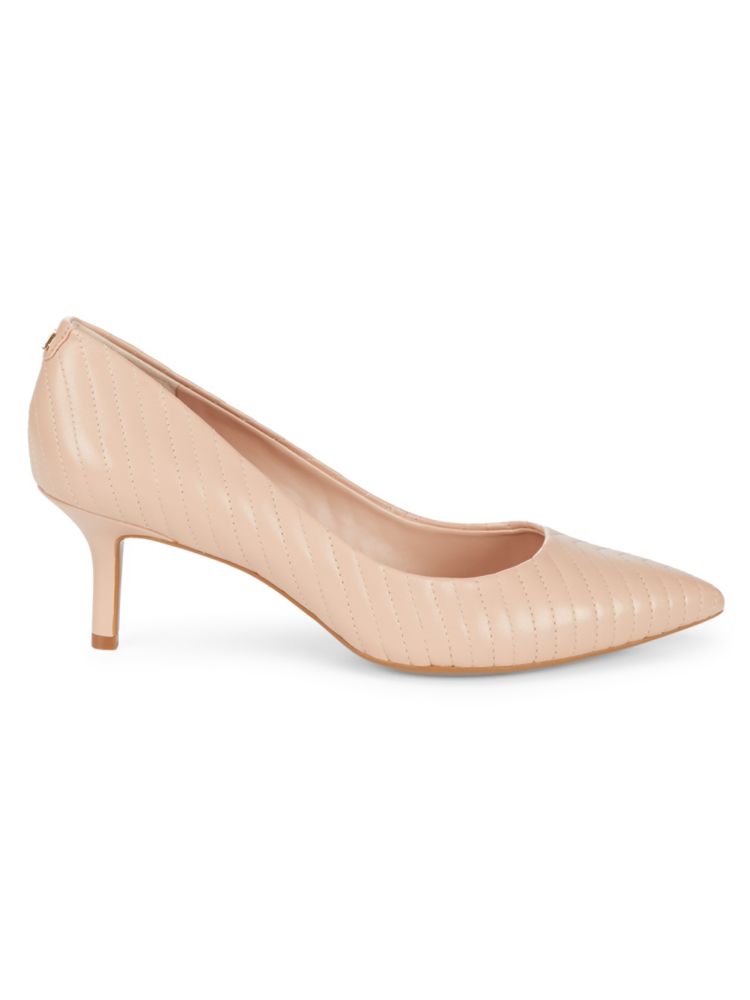 Кожаные туфли с заостренным носком Rosette Karl Lagerfeld Paris, цвет Nude