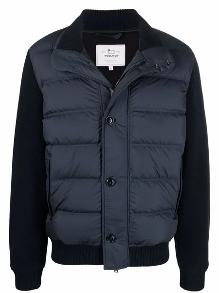 Woolrich куртка на молнии с дутыми вставками