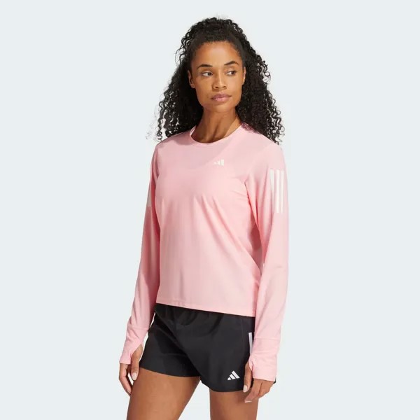 Футболка с длинными рукавами Own The Run Adidas, цвет Semi Pink Spark