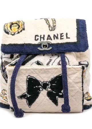 Chanel Pre-Owned стеганый рюкзак 1992-го года с логотипом