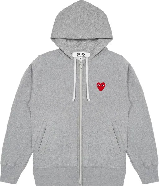 Худи Comme des Garçons PLAY Multi Heart Zip Up Hoodie 'Grey', серый