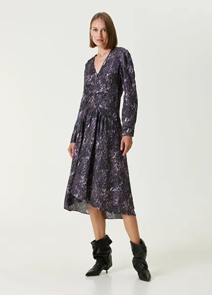 Платье миди с узором Isabel Marant, фиолетовый