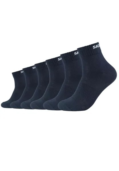 Носки Skechers Unisex 6p Basic Quarter Mesh Ventilation, темно синий